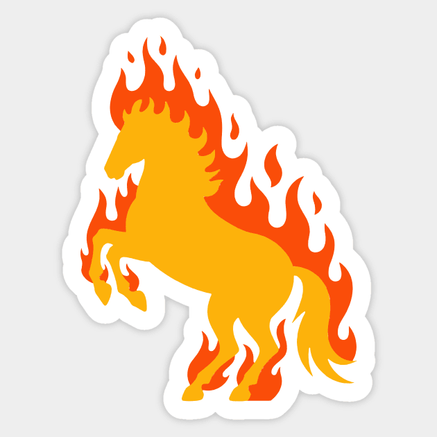 Fire Horse Sticker by CreativeSage
